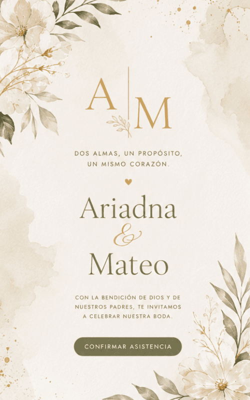 Ejemplo de invitación digital personalizada por Invyfy